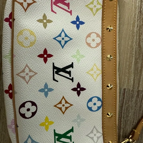 Rare, authentic Louis Vuitton multi-colored pouchette in excellent condition. - Picture 4 of 7